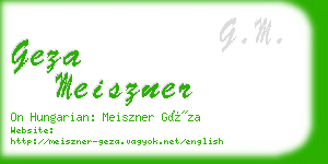 geza meiszner business card